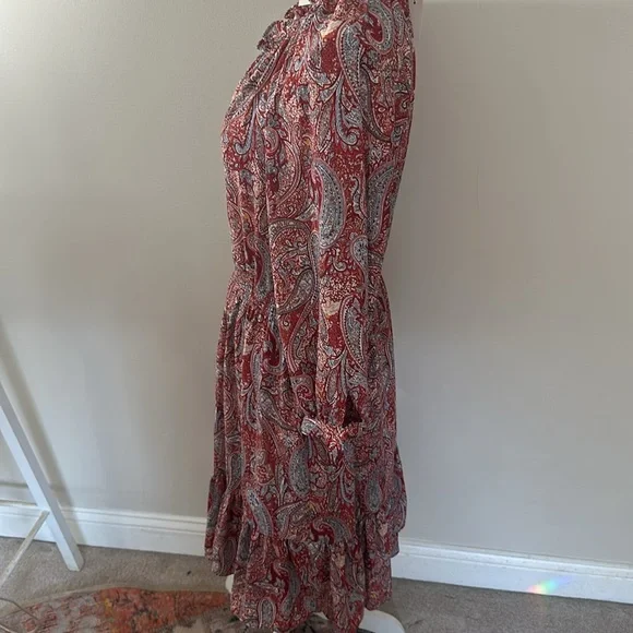 NWT Talbots Paisley Fall Dress Petite Large - Picture 6 of 9
